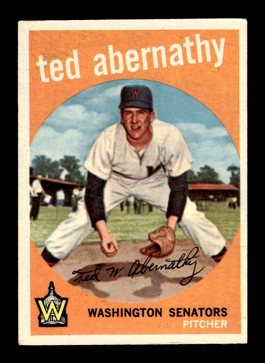 1959 Topps #169 Ted Abernathy Washington Senators EXMT KC10009211