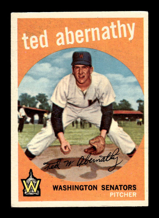 1959 Topps #169 Ted Abernathy Washington Senators EXMT KC10009211