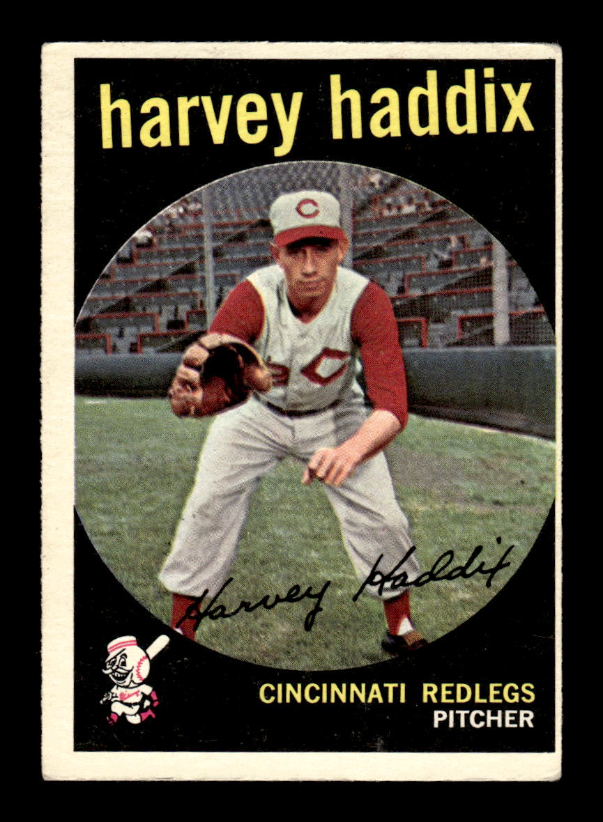 1959 Topps #184 Harvey Haddix Cincinnati Redlegs EX KC10009226