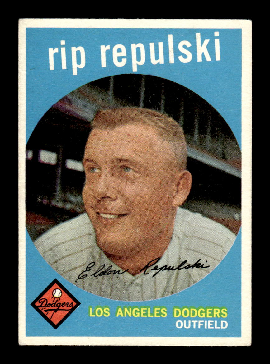 1959 Topps #195 Rip Repulski Los Angeles Dodgers EXMT KC10009236