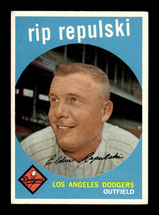 1959 Topps #195 Rip Repulski Los Angeles Dodgers EXMT KC10009236