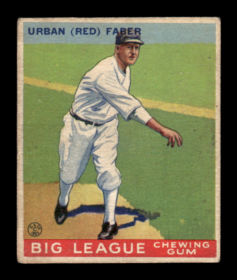 1933 Goudey (R319) #79 Urban “Red” Faber Chicago White Sox G/VG HOF10009244