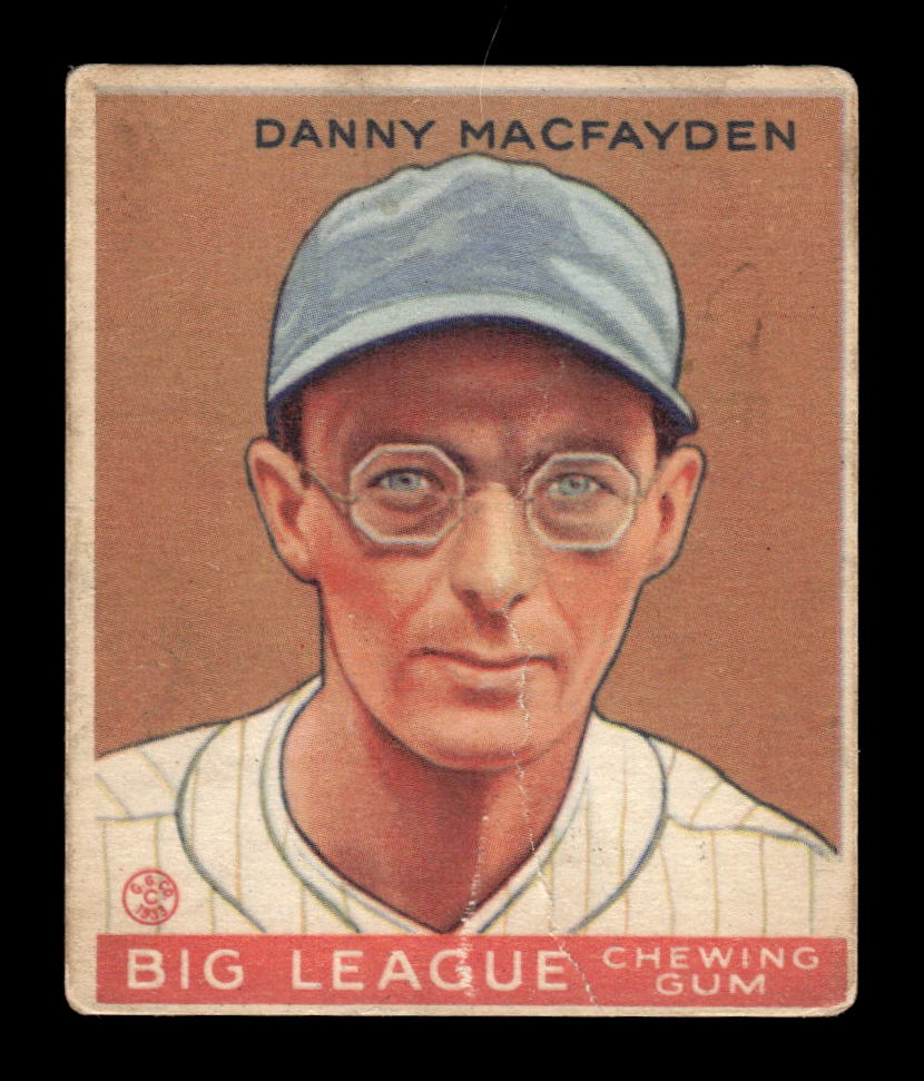 1933 Goudey (R319) #156 Danny MacFayden New York Yankees VG HOF10009246