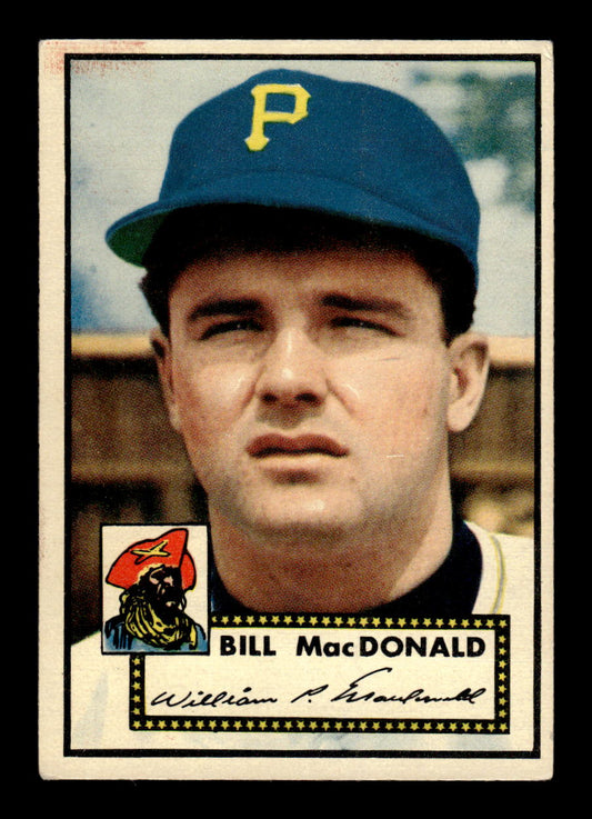 1952 Topps #138 Bill Macdonald Pittsburgh Pirates VGEX HOF10009251