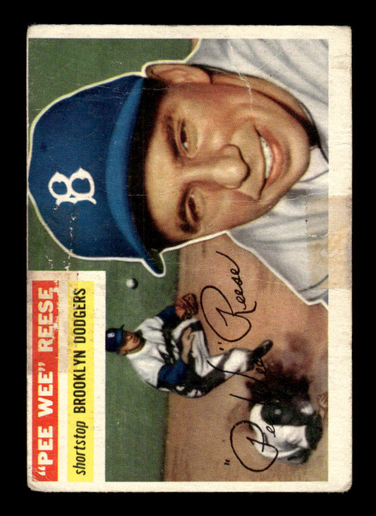 1956 Topps #260 "Pee Wee" Reese Brooklyn Dodgers Poor HOF10009257