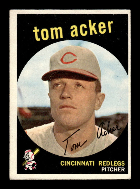 1959 Topps #201a Tom Acker Cincinnati Redlegs EX HOF10009278