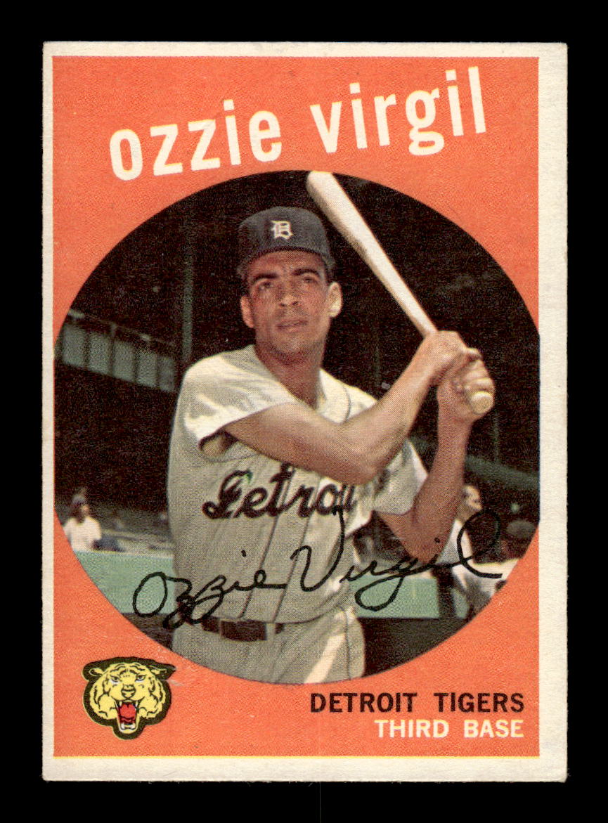 1959 Topps #203b Ozzie Virgil Detroit Tigers EX HOF10009280