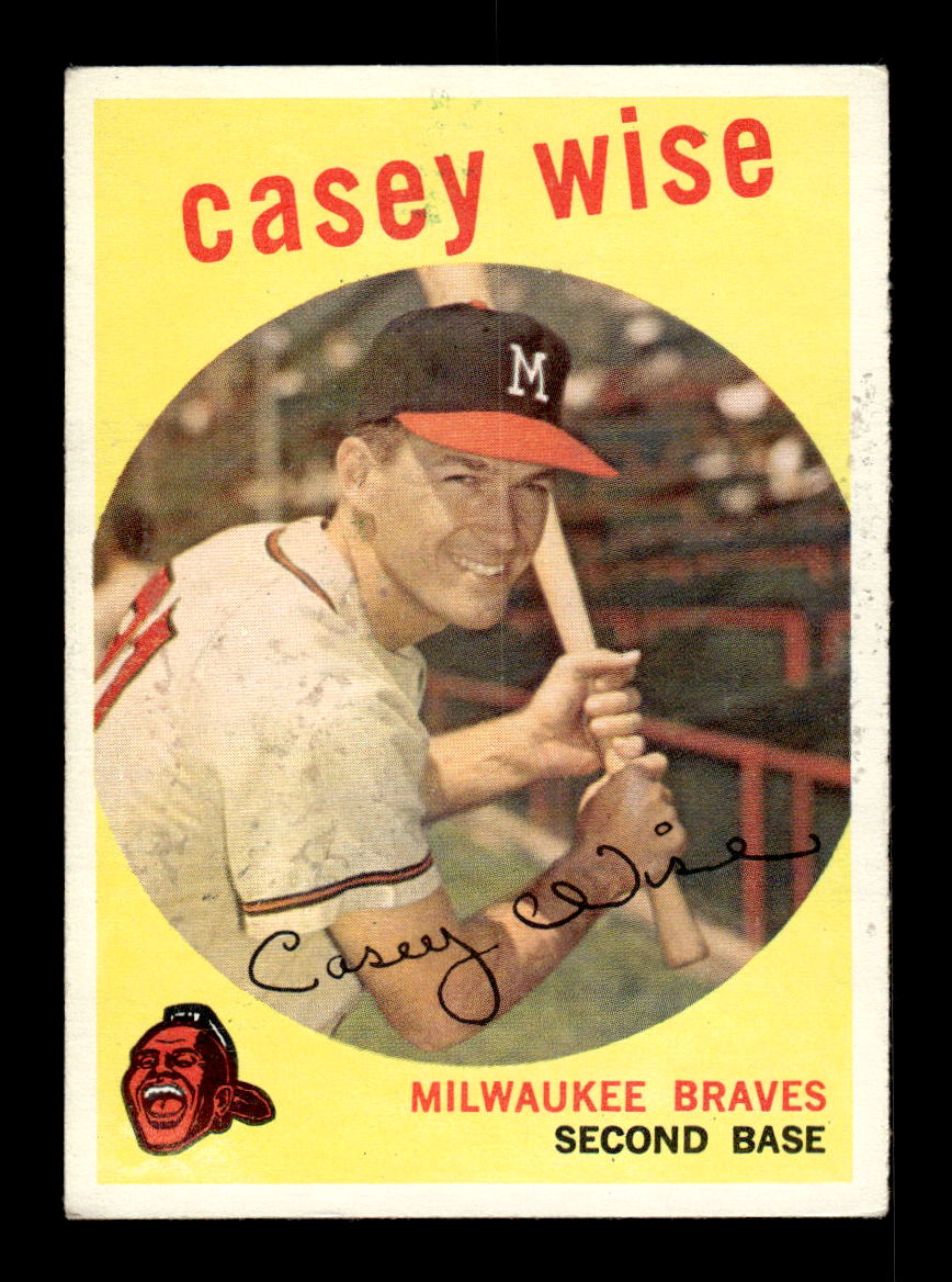 1959 Topps #204a Casey Wise Milwaukee Braves EX HOF10009281