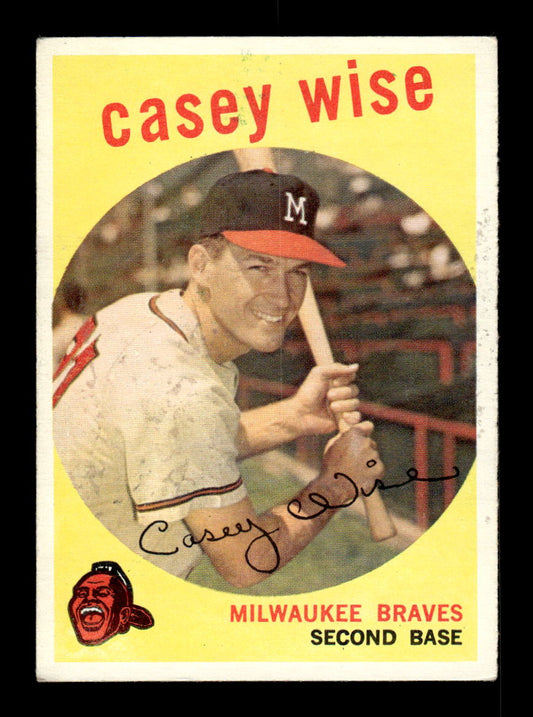 1959 Topps #204a Casey Wise Milwaukee Braves EX HOF10009281