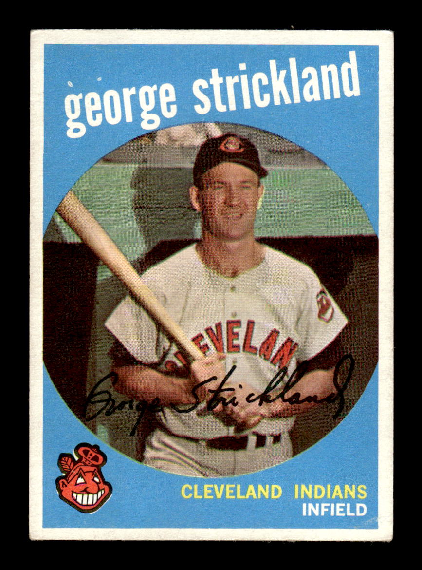 1959 Topps #207a George Strickland Cleveland Indians EX HOF10009284