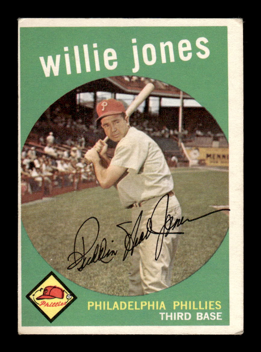 1959 Topps #208a Willie Jones Philadelphia Phillies EX HOF10009285