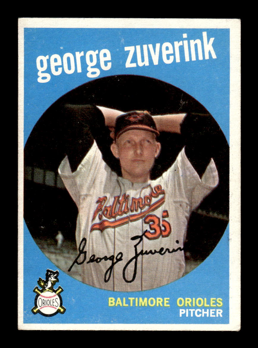 1959 Topps #219b George Zuverink Baltimore Orioles EX HOF10009294