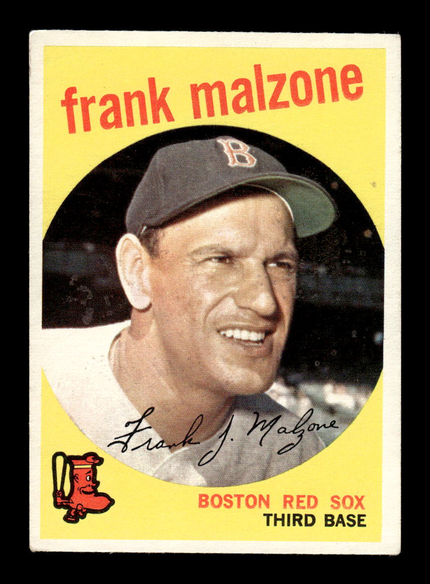 1959 Topps #220a Frank Malzone Boston Red Sox EX HOF10009295