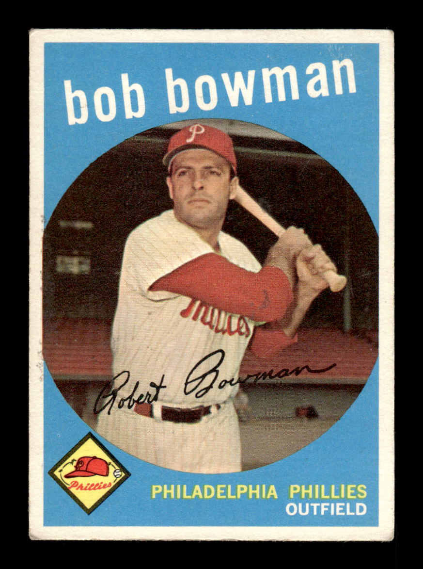 1959 Topps #221a Bob Bowman Philadelphia Phillies EX HOF10009296