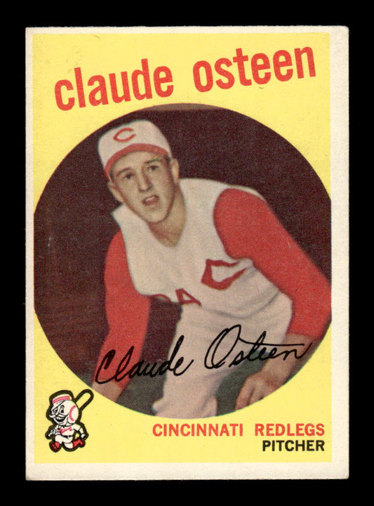 1959 Topps #224a Claude Osteen Cincinnati Redlegs EX HOF10009299
