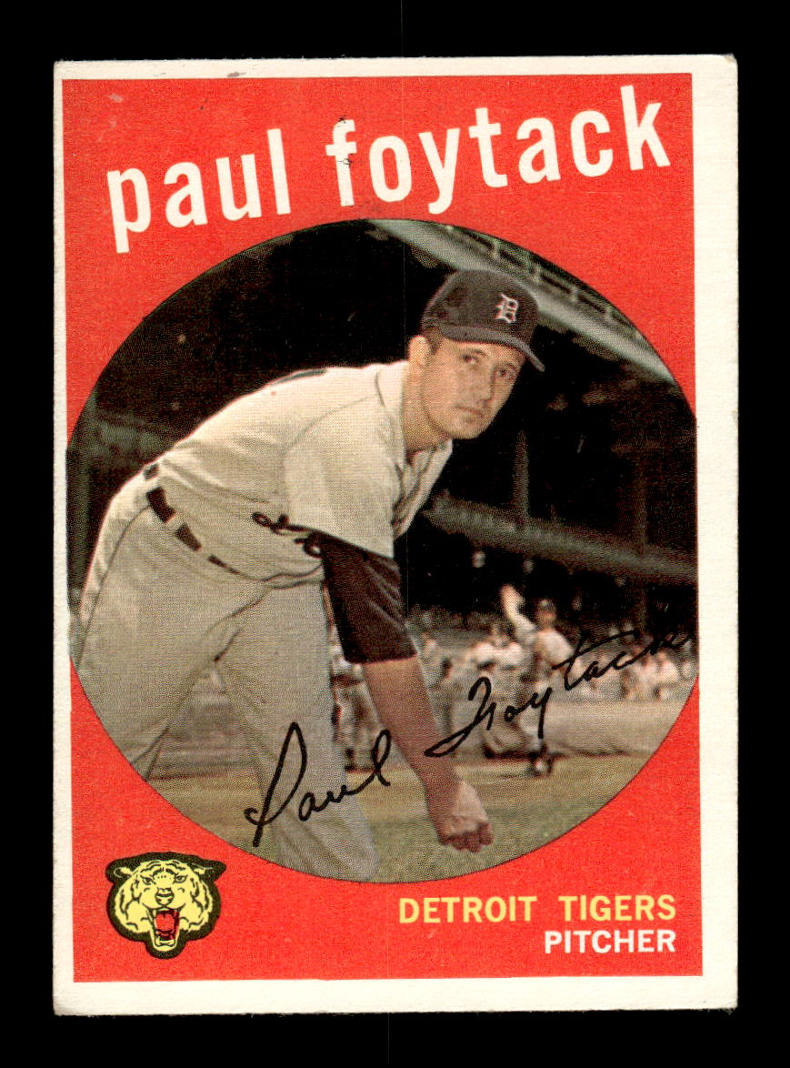 1959 Topps #233a Paul Foytack Detroit Tigers EX HOF10009307