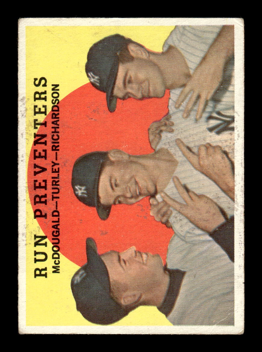 1959 Topps #237 Run Preventers McDougald Turley Richardson VG HOF10009311