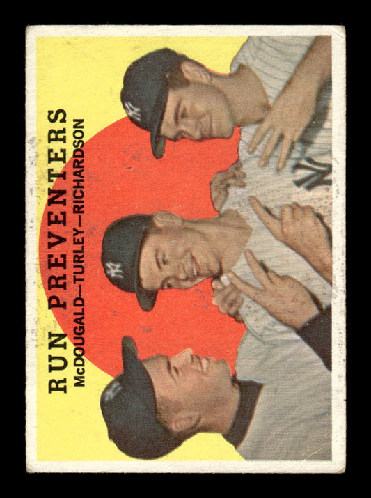 1959 Topps #237 Run Preventers McDougald Turley Richardson VG HOF10009311