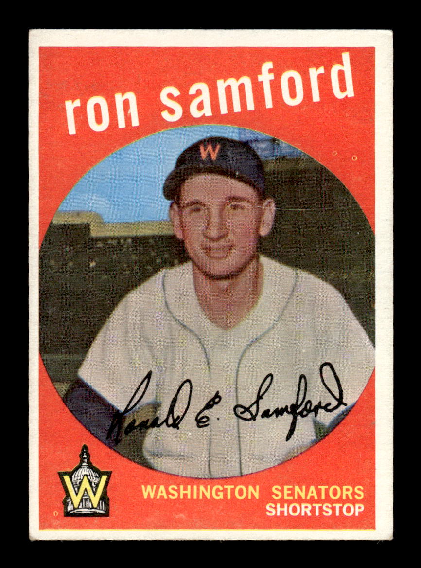 1959 Topps #242b Ron Samford Washington Senators EX HOF10009316