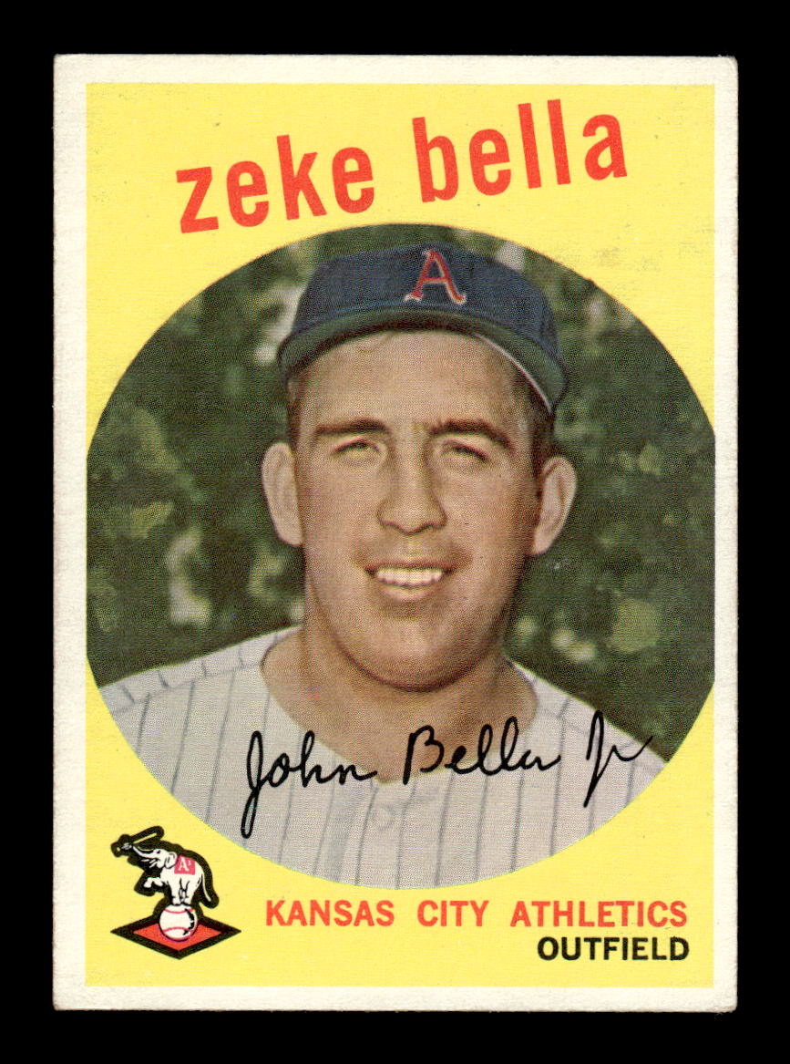 1959 Topps #254b Zeke Bella Kansas City Athletics EX HOF10009328