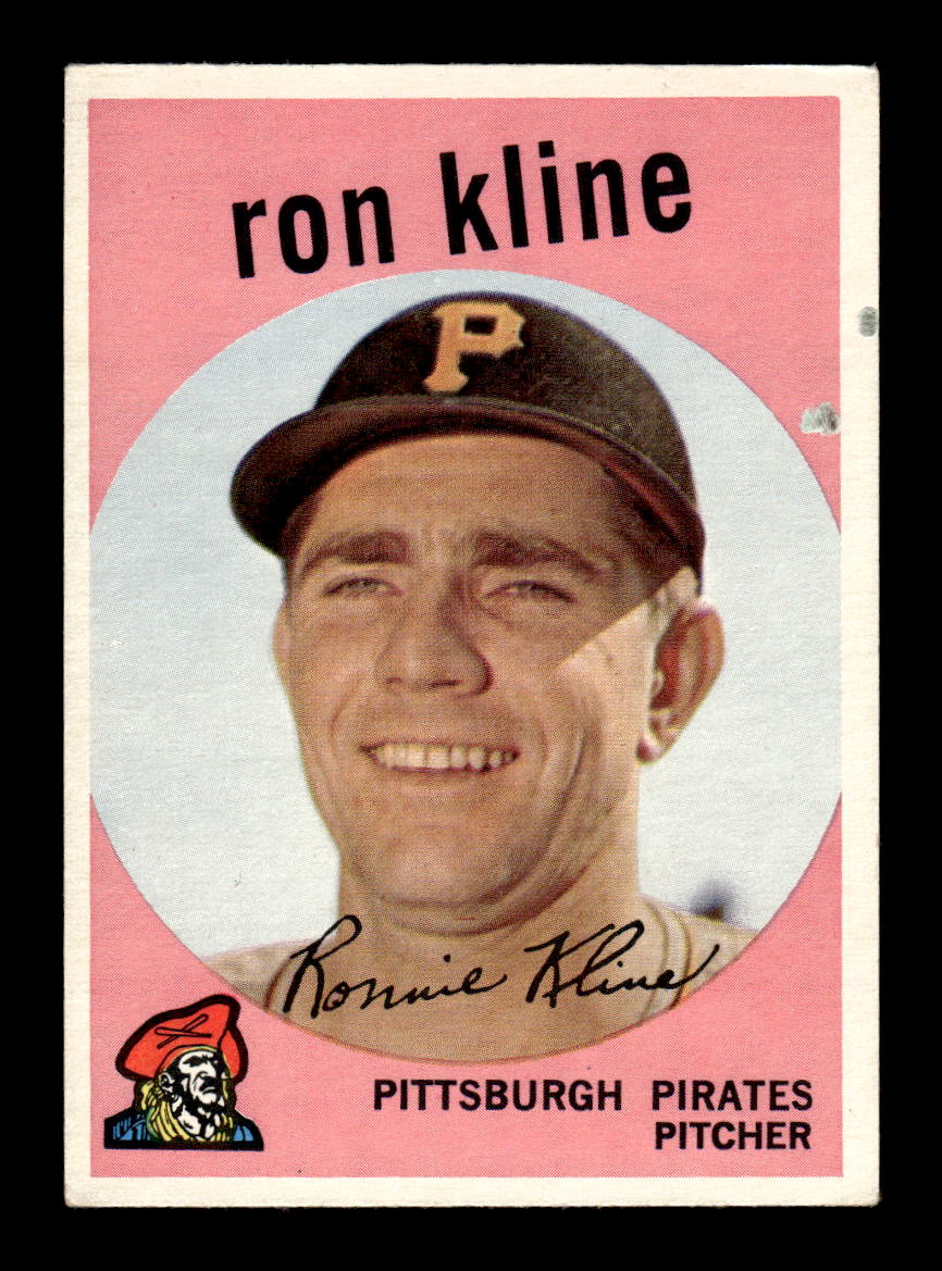 1959 Topps #265a Ron Kline Pittsburgh Pirates VG HOF10009339
