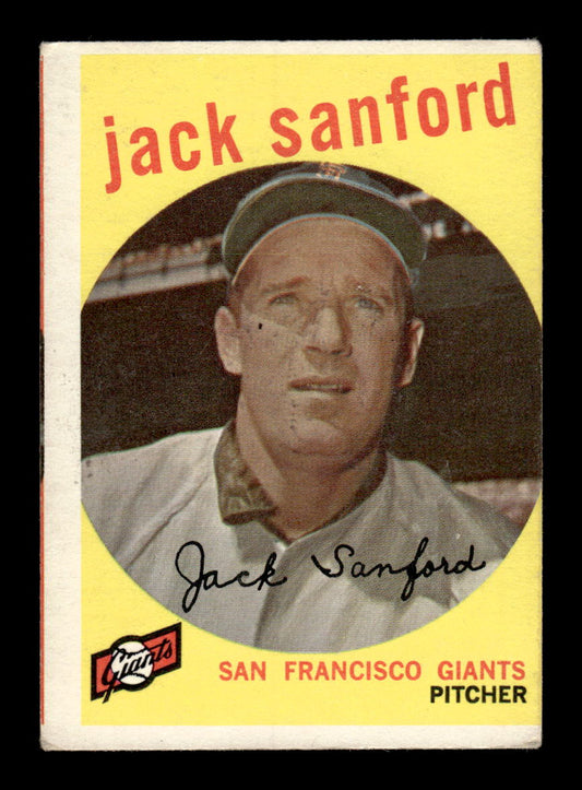 1959 Topps #275a Jack Sanford San Francisco Giants EX HOF10009349