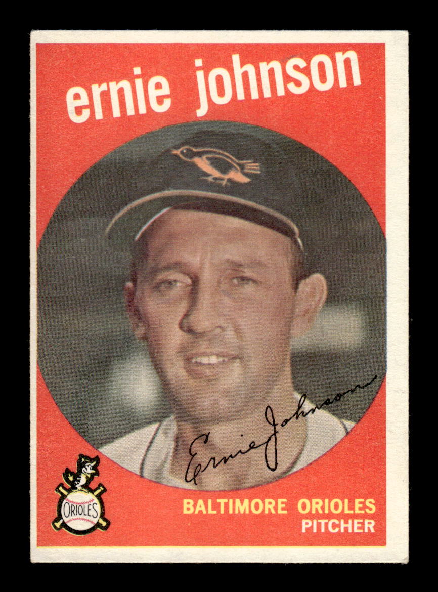 1959 Topps #279b Ernie Johnson Baltimore Orioles EX HOF10009353