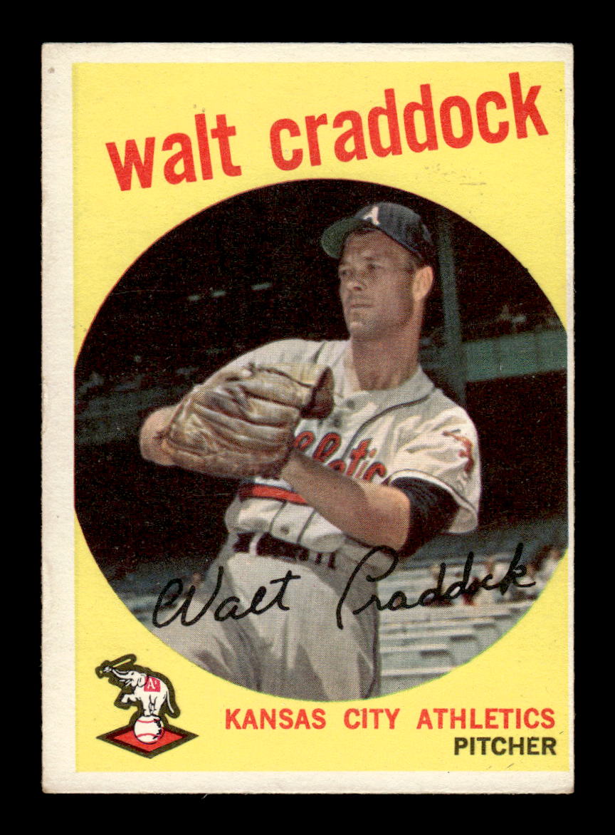1959 Topps #281a Walt Craddock Kansas City Athletics EX HOF10009354