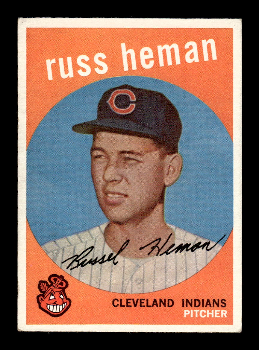 1959 Topps #283b Russ Heman Cleveland Indians EX HOF10009356