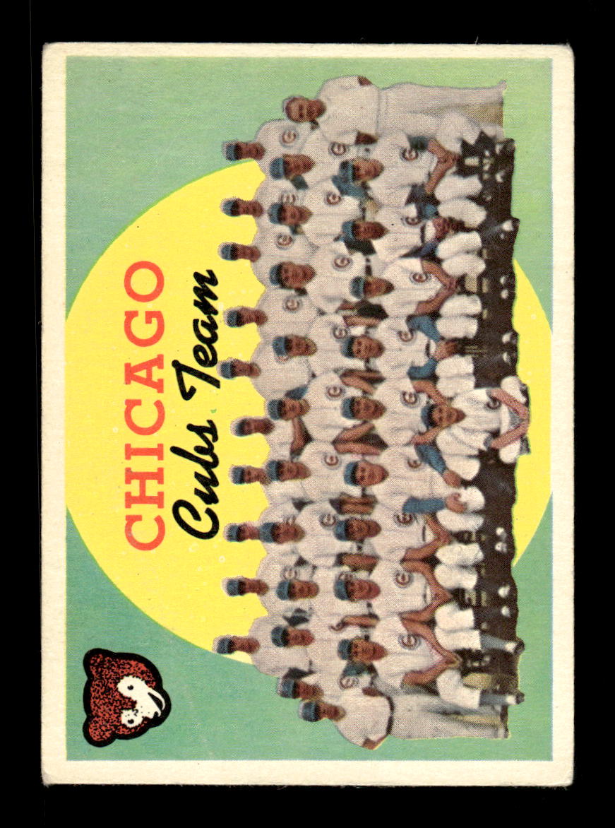 1959 Topps #304 Cubs Team Card EX HOF10009374