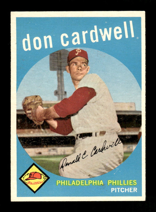 1959 Topps #314 Don Cardwell Philadelphia Phillies EXMT HOF10009383