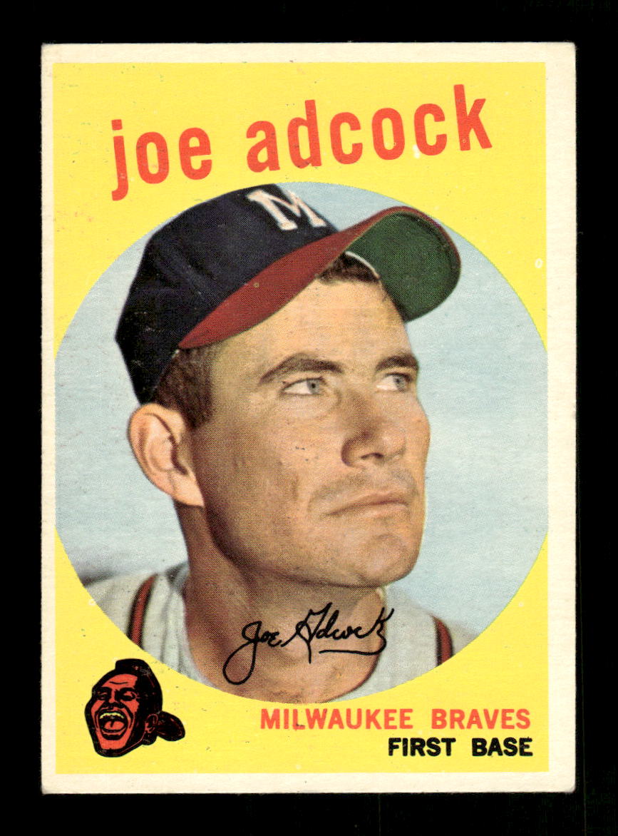 1959 Topps #315 Joe Adcock Milwaukee Braves EX HOF10009384