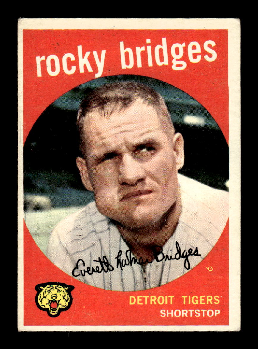 1959 Topps #318 Rocky Bridges Detroit Tigers EX HOF10009386