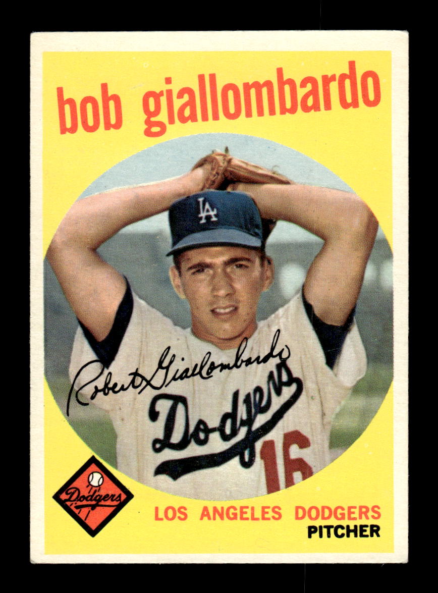 1959 Topps #321b Bob Giallombardo Los Angeles Dodgers EX HOF10009389