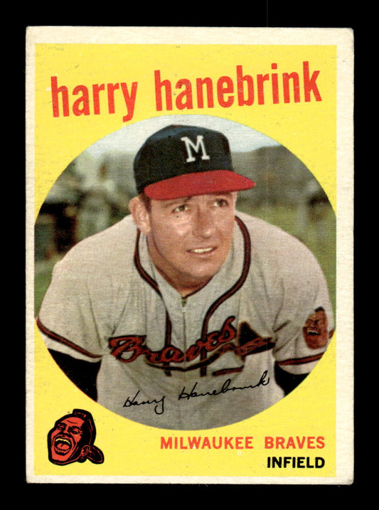 1959 Topps #322b Harry Hanebrink Philadelphia Phillies EX HOF10009390