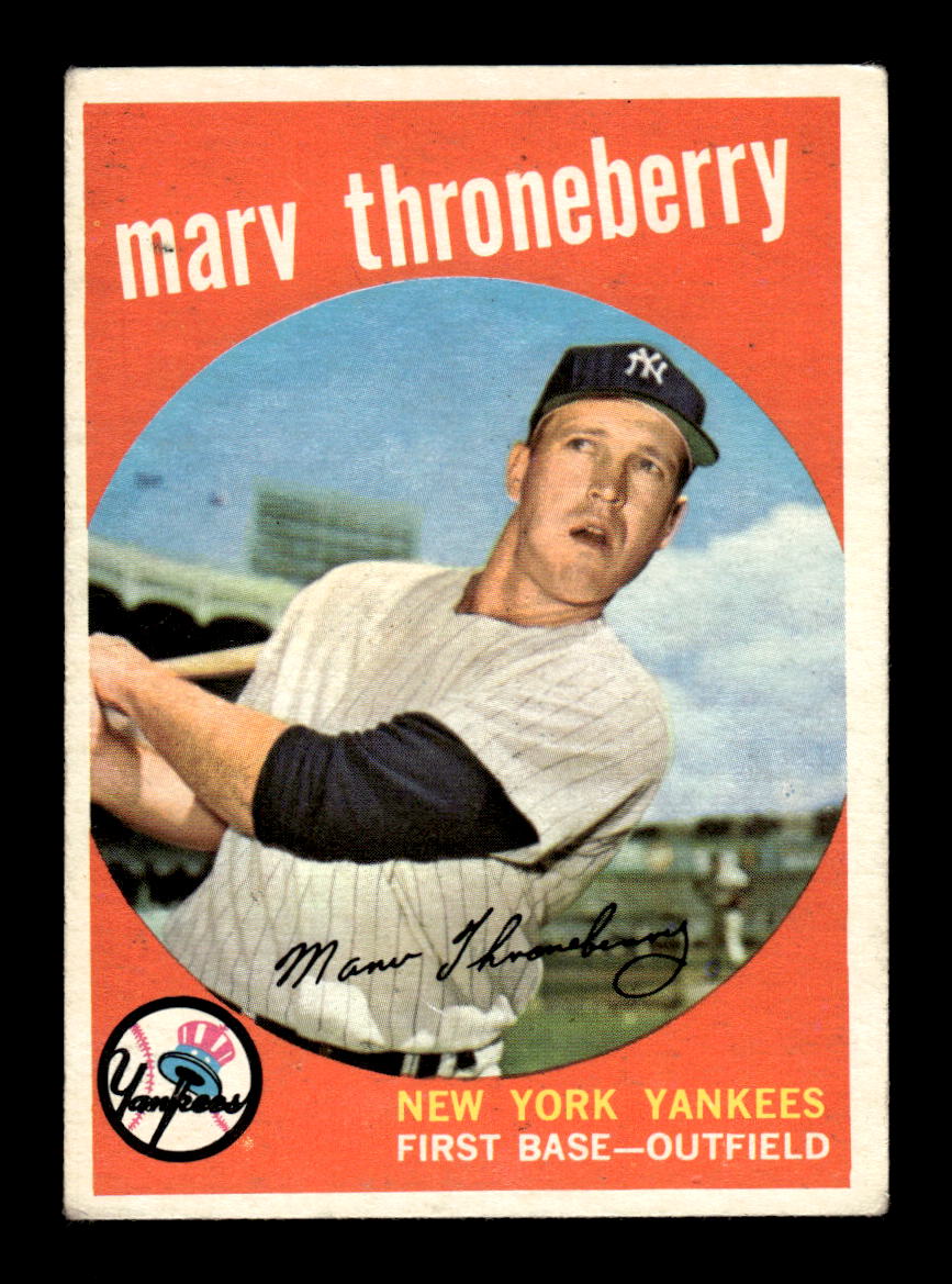1959 Topps #326 Marv Throneberry New York Yankees EX HOF10009394