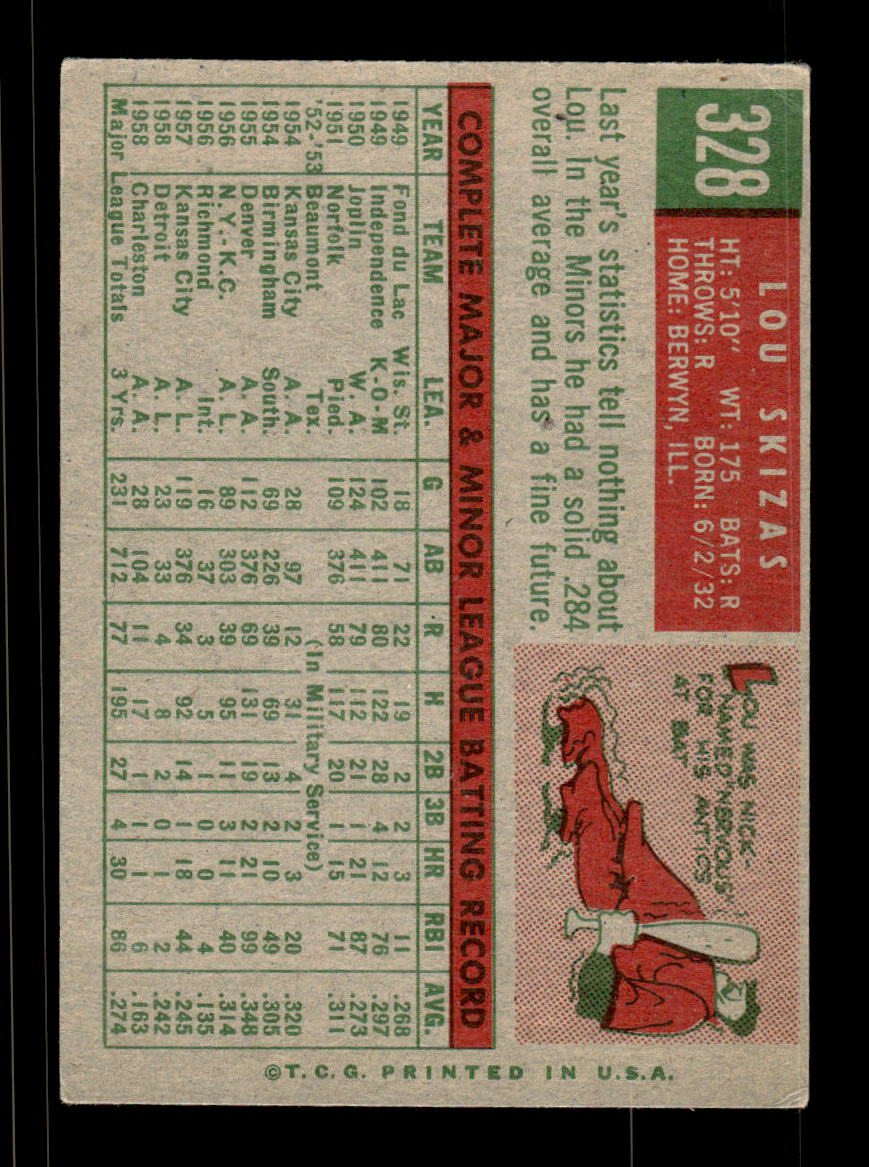 1959 Topps #328 Lou Skizas Chicago White Sox VGEX HOF10009396