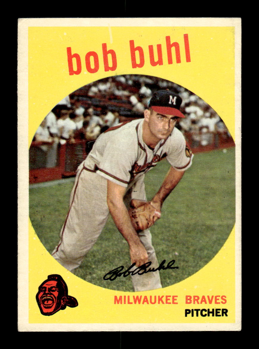 1959 Topps #347 Bob Buhl Milwaukee Braves EX HOF10009411