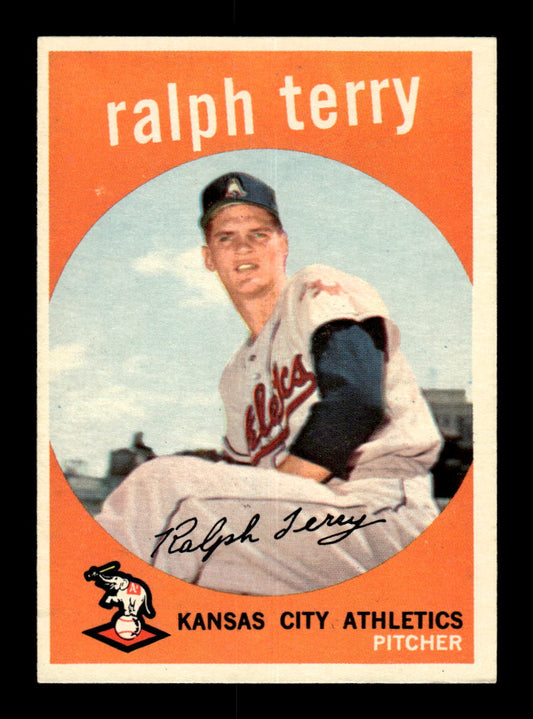 1959 Topps #358 Ralph Terry Kansas City Athletics NMT HOF10009419