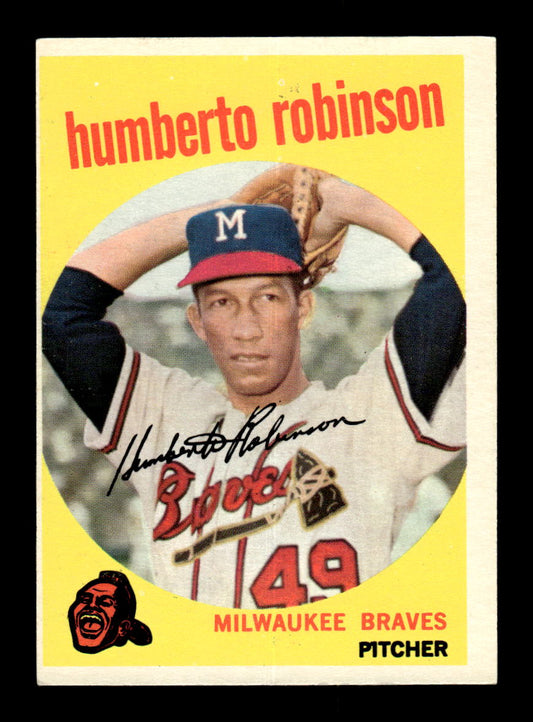 1959 Topps #366 Humberto Robinson Milwaukee Braves EX HOF10009426