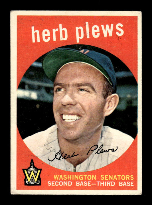 1959 Topps #373 Herb Plews Washington Senators EX HOF10009433
