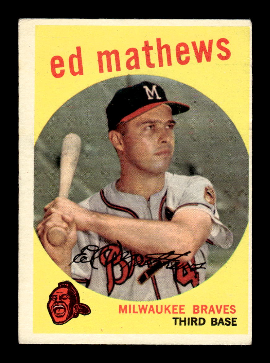 1959 Topps #450 Ed Mathews Milwaukee Braves EX HOF10009442