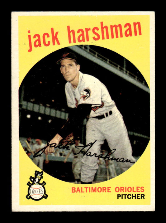 1959 Topps #475 Jack Harshman Baltimore Orioles EX HOF10009456
