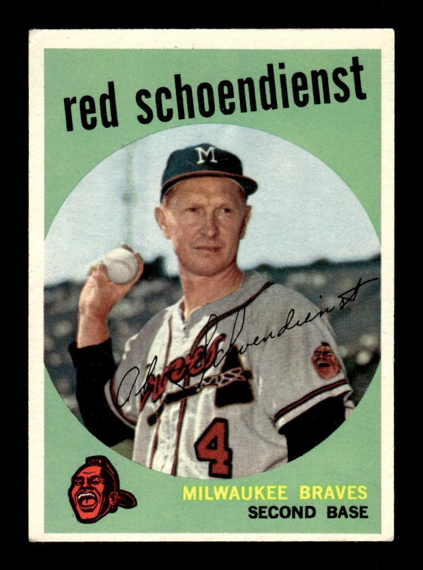 1959 Topps #480 Red Schoendienst Milwaukee Braves EX HOF10009460