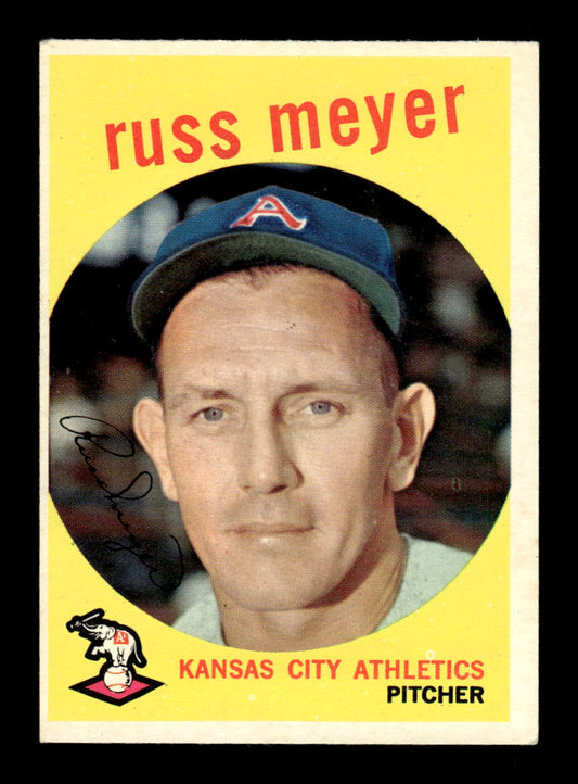 1959 Topps #482 Russ Meyer Kansas City Athletics EX HOF10009462