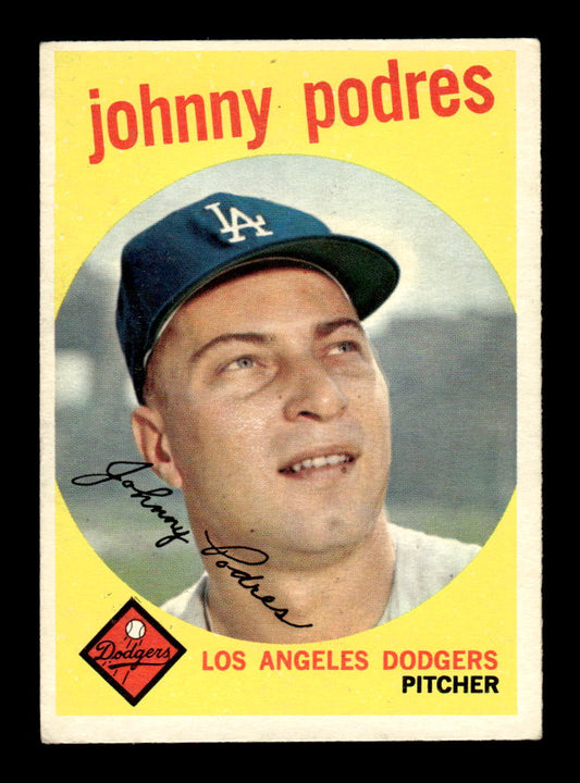 1959 Topps #495 Johnny Podres Los Angeles Dodgers EX HOF10009475