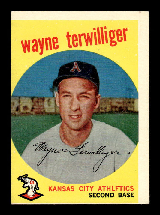 1959 Topps #496 Wayne Terwilliger Kansas City Athletics NMT HOF10009476