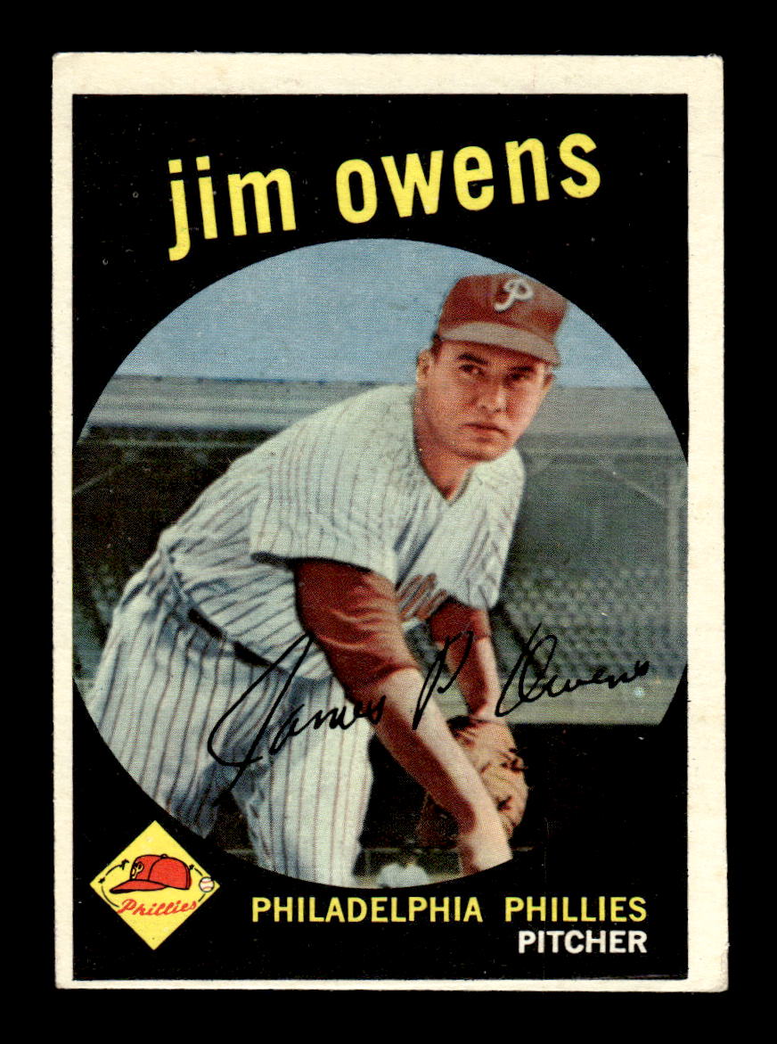 1959 Topps #503 Jim Owens Philadelphia Phillies EX HOF10009483