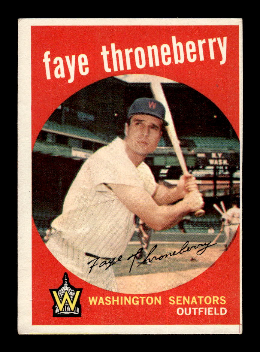 1959 Topps #534 Faye Throneberry Washington Senators EX HOF10009507