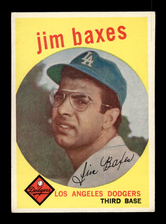 1959 Topps #547 Jim Baxes Los Angeles Dodgers EX HOF10009517